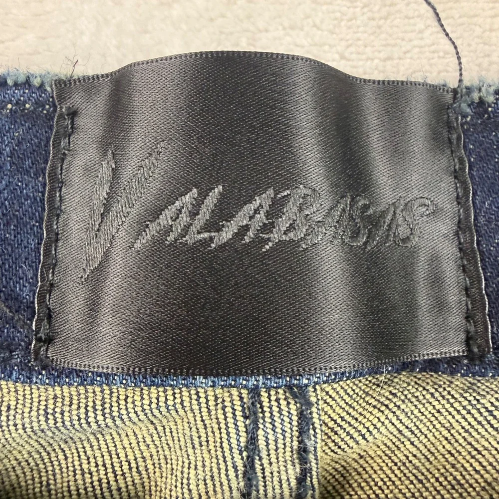 Valabasas Distressed Flare Jeans Mens 36 Frayed Blue Stacked Denim Streetwear
